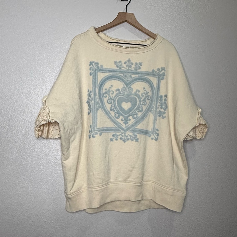 *NEW* Free People Doiley Sweatshirt, size S - Picture 3 of 5